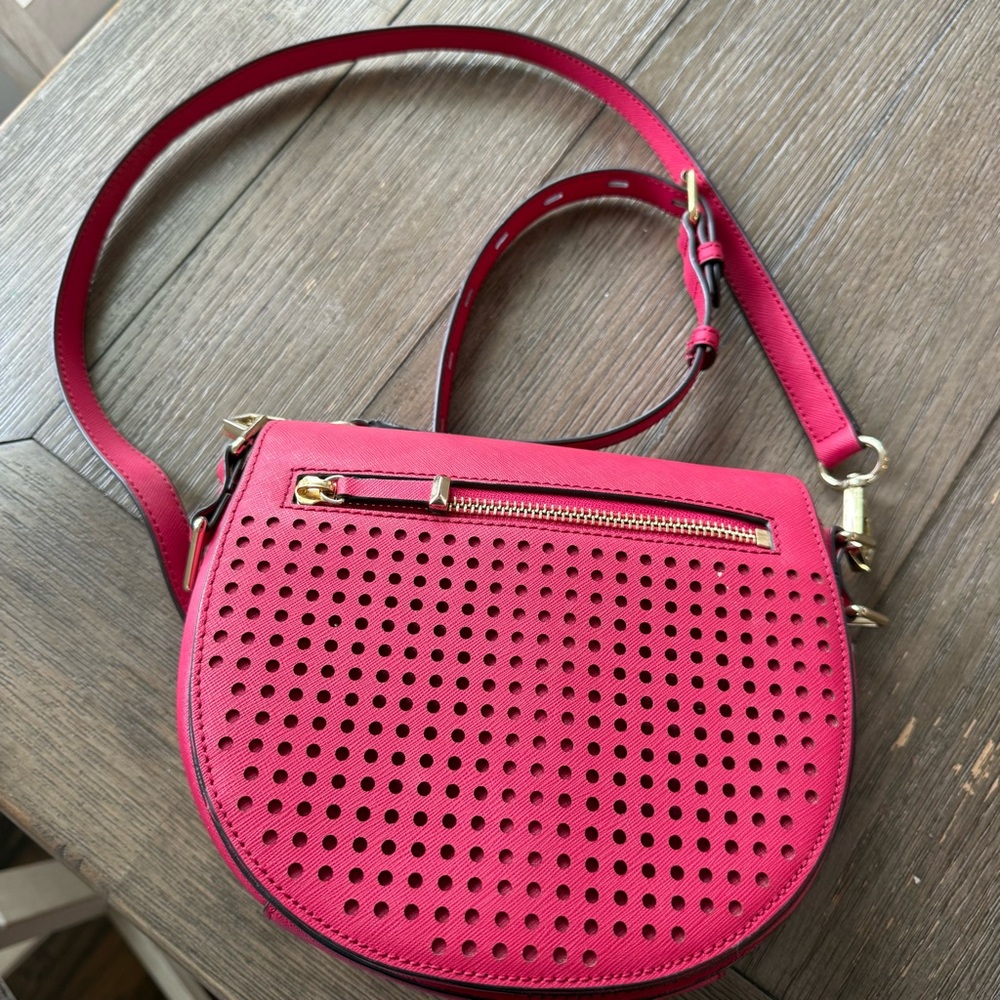 Rebecca Minkoff Fuchsia Perforated Crossbody Bag